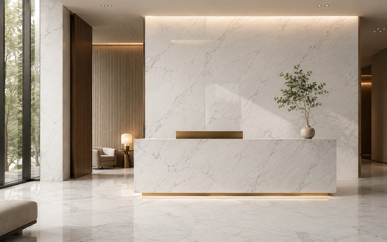 Alpine White Crystal Marble